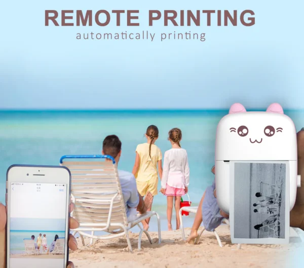 Ink Less Pocket Size Mini Portable Bluetooth Thermal Printer - Image 3