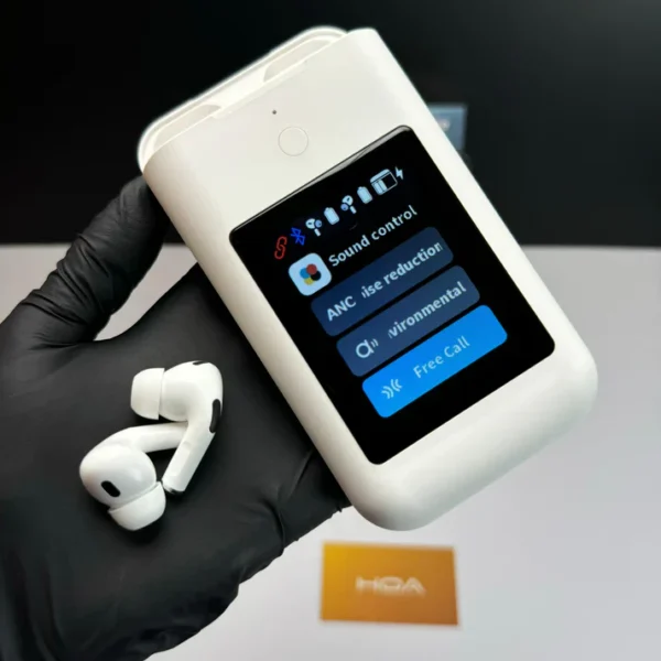 TF20 Box 3-in-1 Earbuds with Power Bank & Multimedia Display Noise Reduction, Touch Control, & Customizable Screen