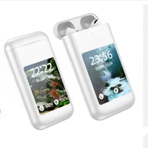TF20 Box 3-in-1 Earbuds with Power Bank & Multimedia Display Noise Reduction, Touch Control, & Customizable Screen
